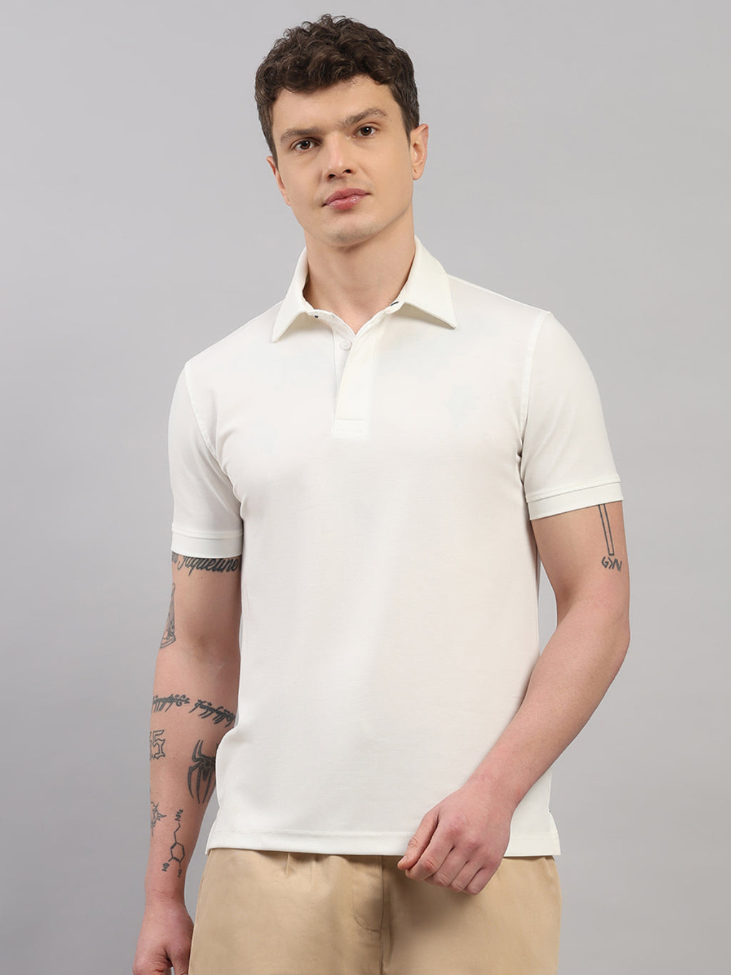 White Elite-Classic Fit Polo T-shirt by Reverse