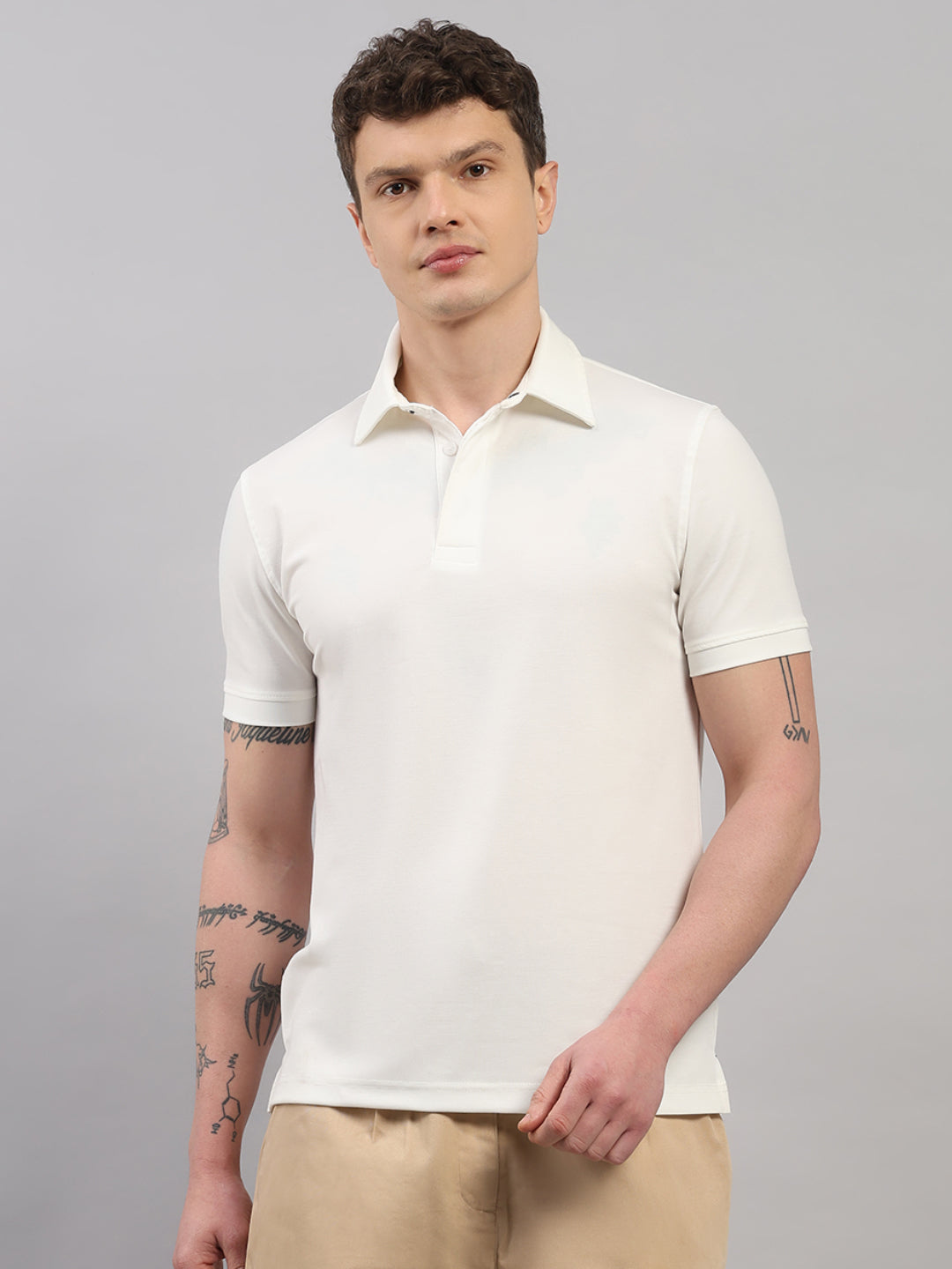 White Elite-Classic Fit Polo T-shirt by Reverse