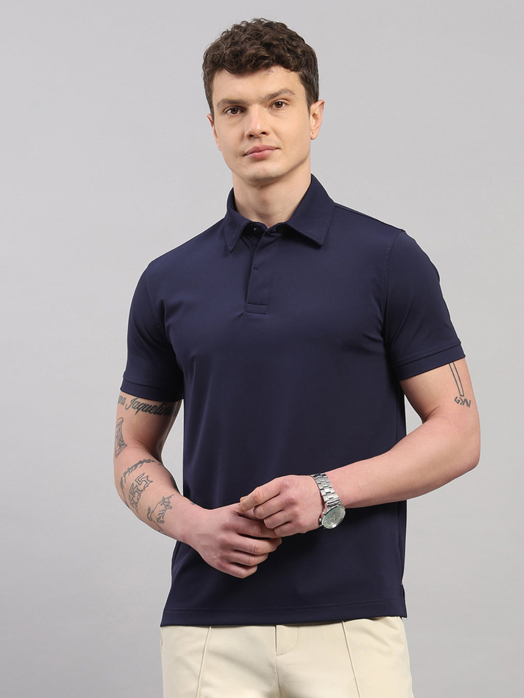 Navy Blue Elite-Classic Fit Polo T-Shirt by Reverse