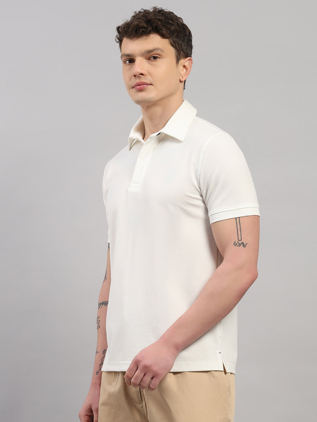 White Elite-Classic Fit Polo T-shirt by Reverse