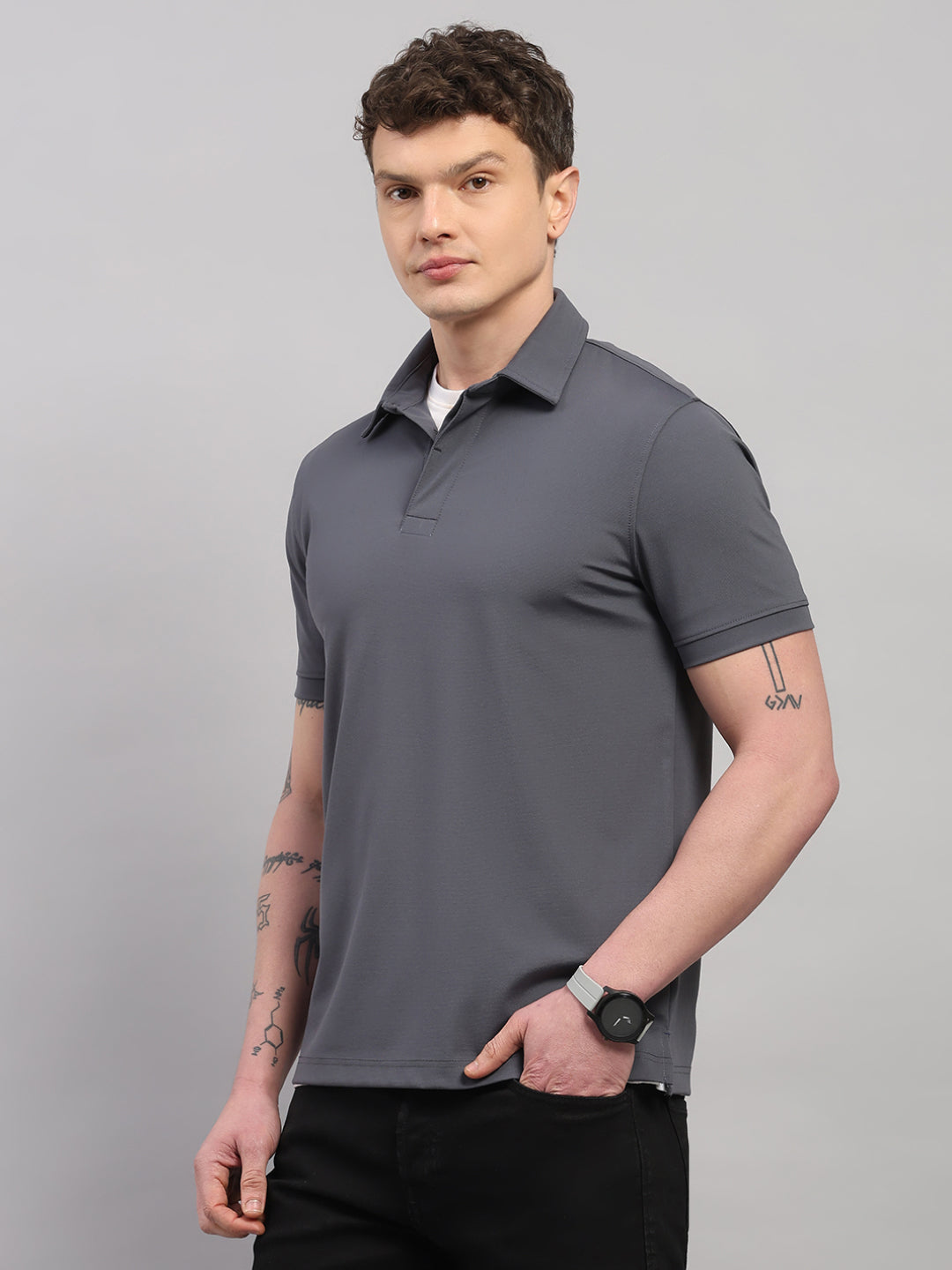 Graphite Elite-Classic Fit Polo T-Shirt by Reverse