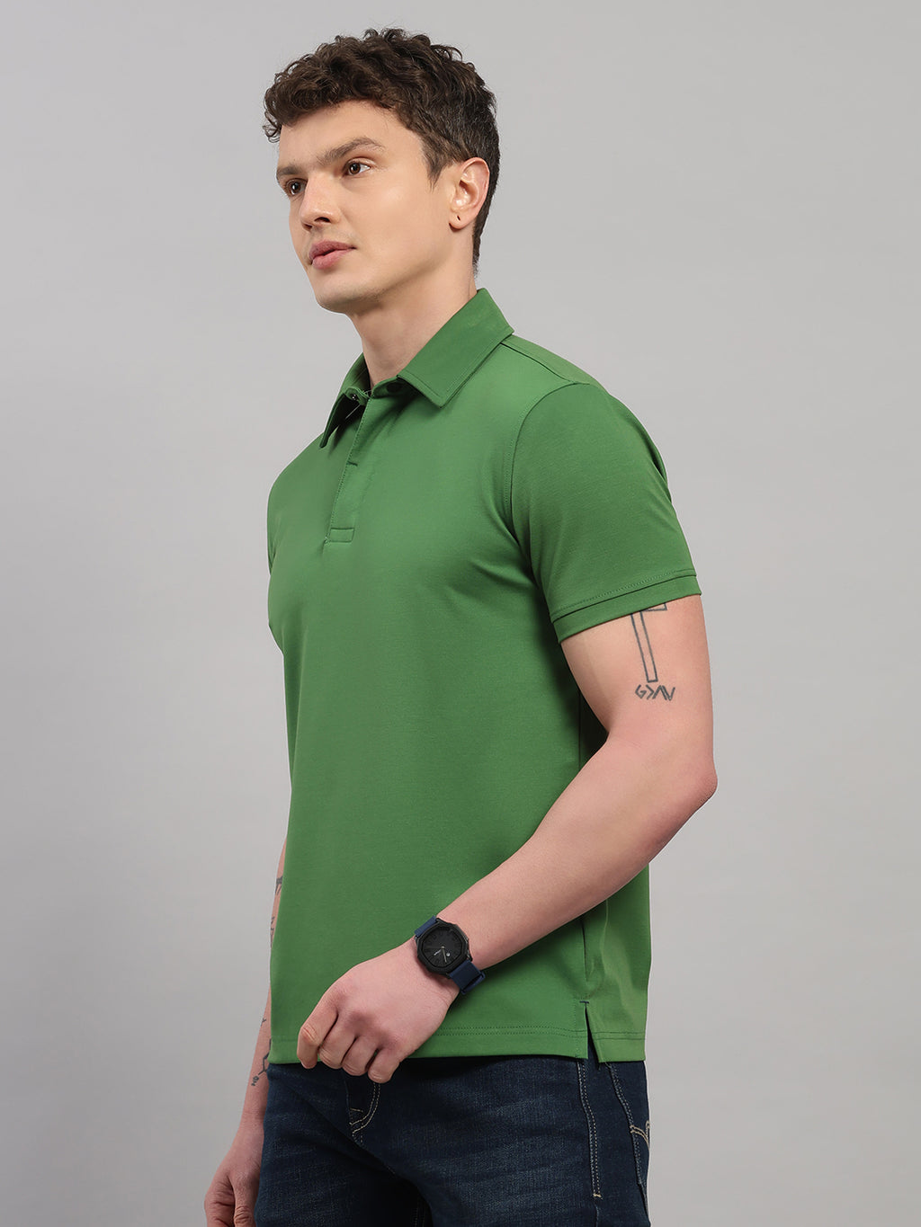 Forest Green Elite-Classic Fit Polo T-Shirt by Reverse