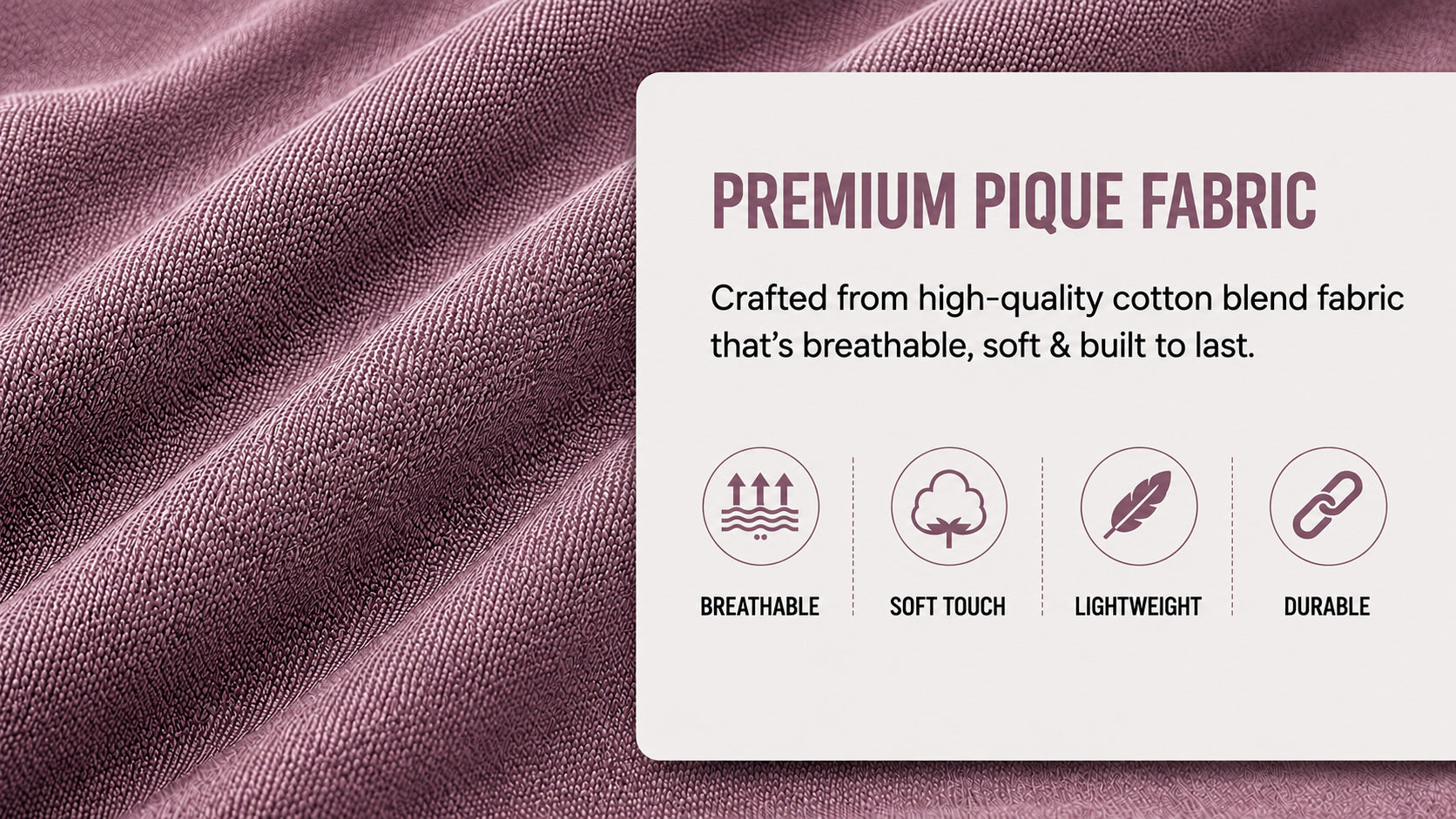 The Muted Heather Tailored Fit Mauve Polo T-Shirt