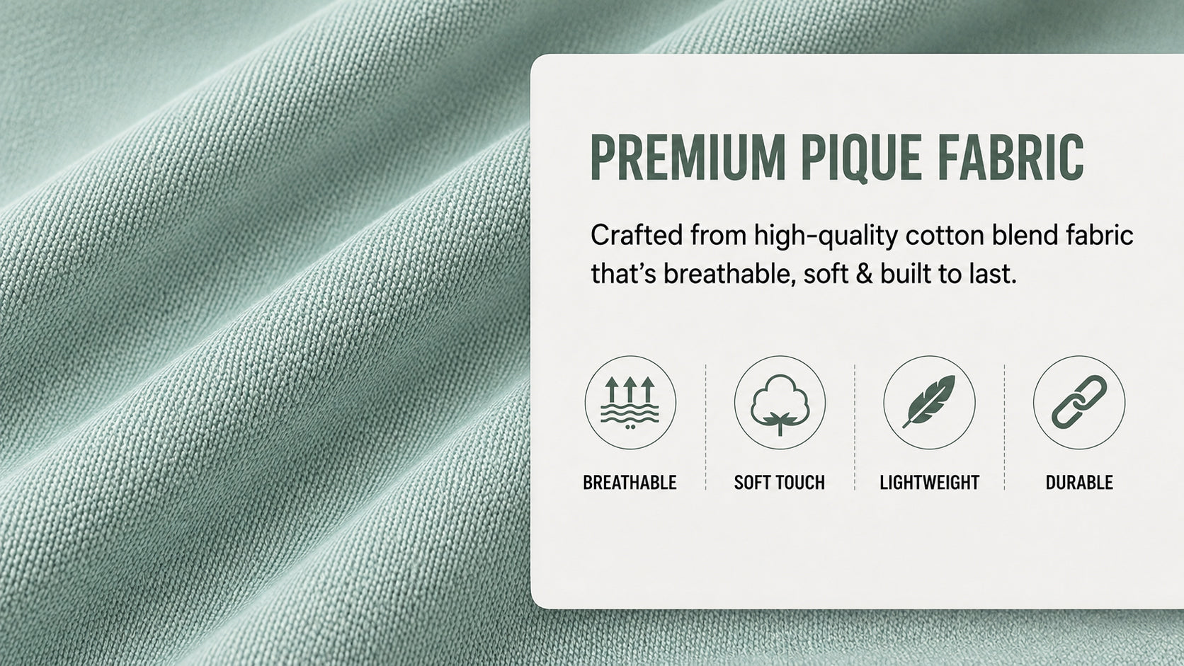 The Ocean Mist Sage Green Polo T-Shirt