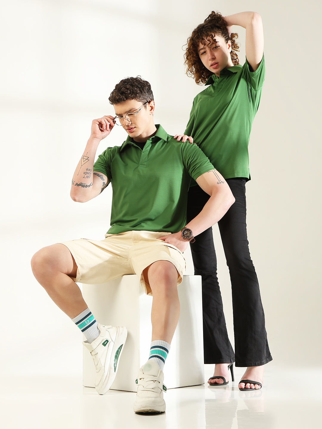 Forest Green Elite-Classic Fit Polo T-Shirt by Reverse