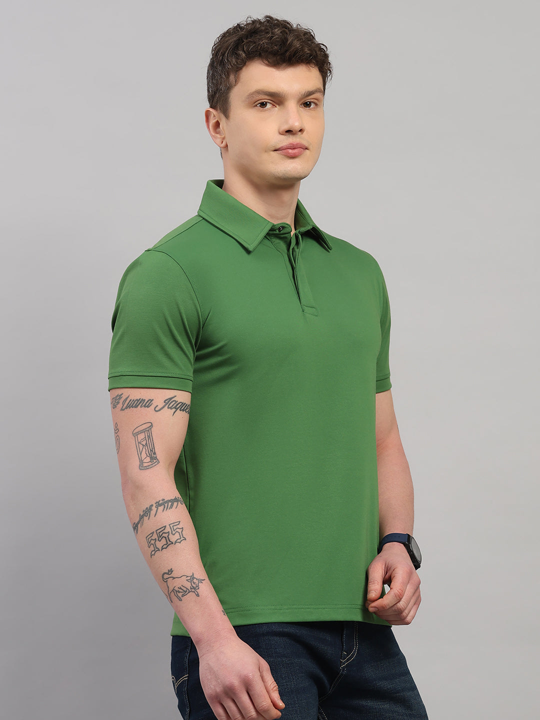Forest Green Elite-Classic Fit Polo T-Shirt by Reverse