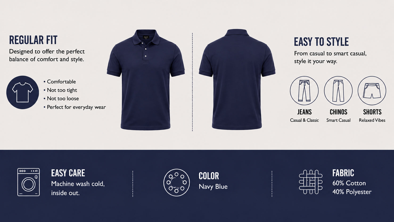 The Grand Mariner Edition Navy Blue Polo T-Shirt