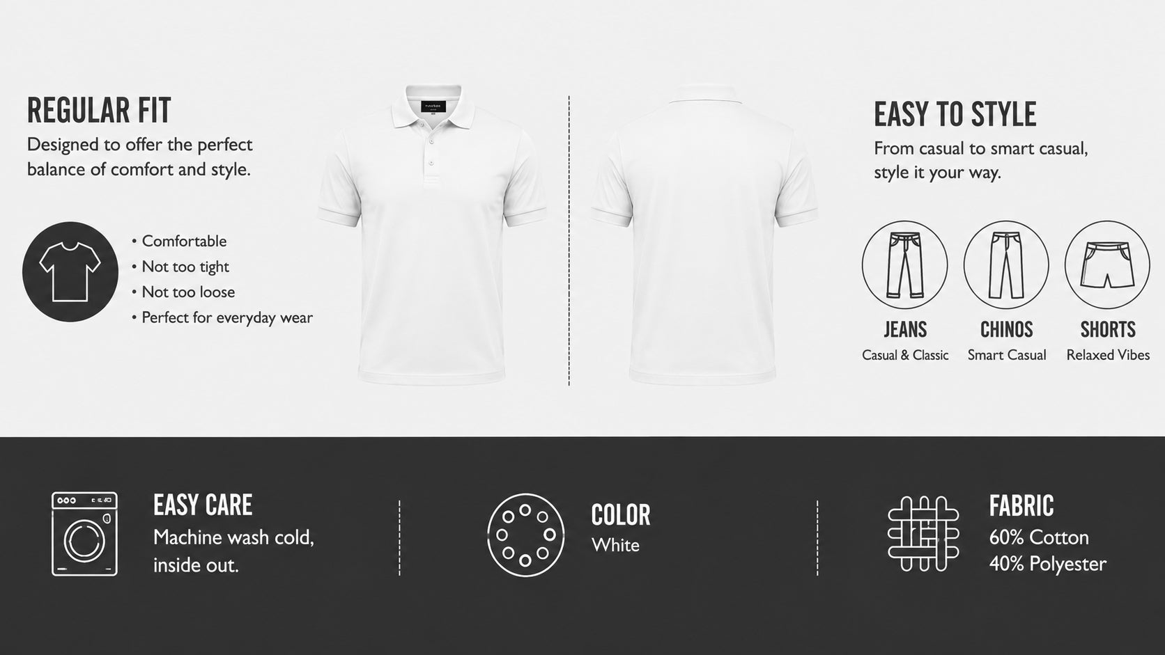 The Crisp White Country Club Polo T-Shirt