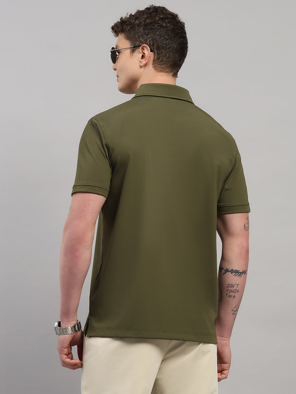 Army Green Elite-Classic Fit Polo T-Shirt by Reverse