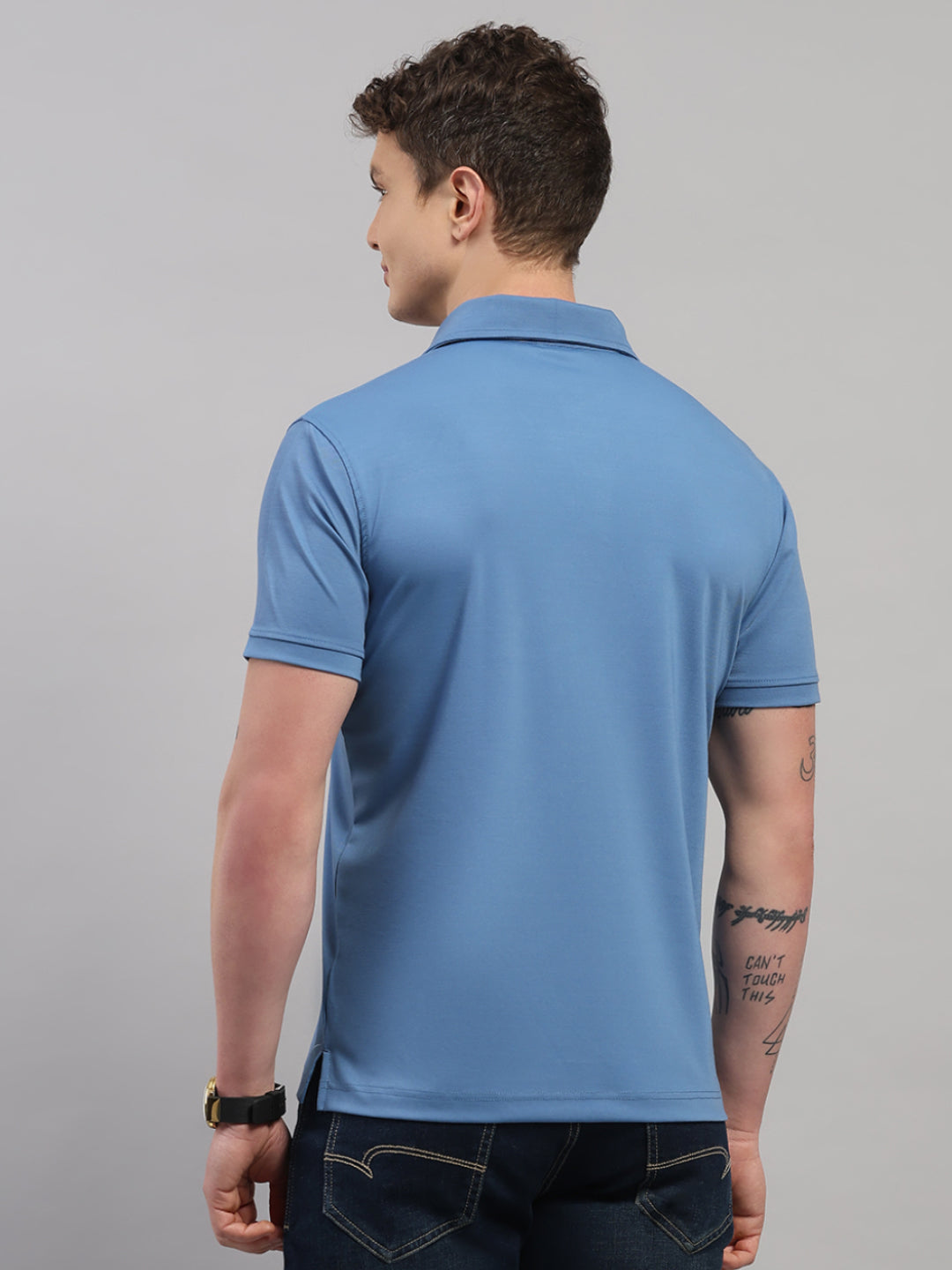 Steel Blue Elite-Classic Fit Polo T-Shirt by Reverse