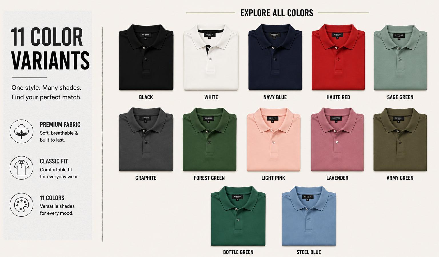 The Signature Elite Black Polo T-Shirt