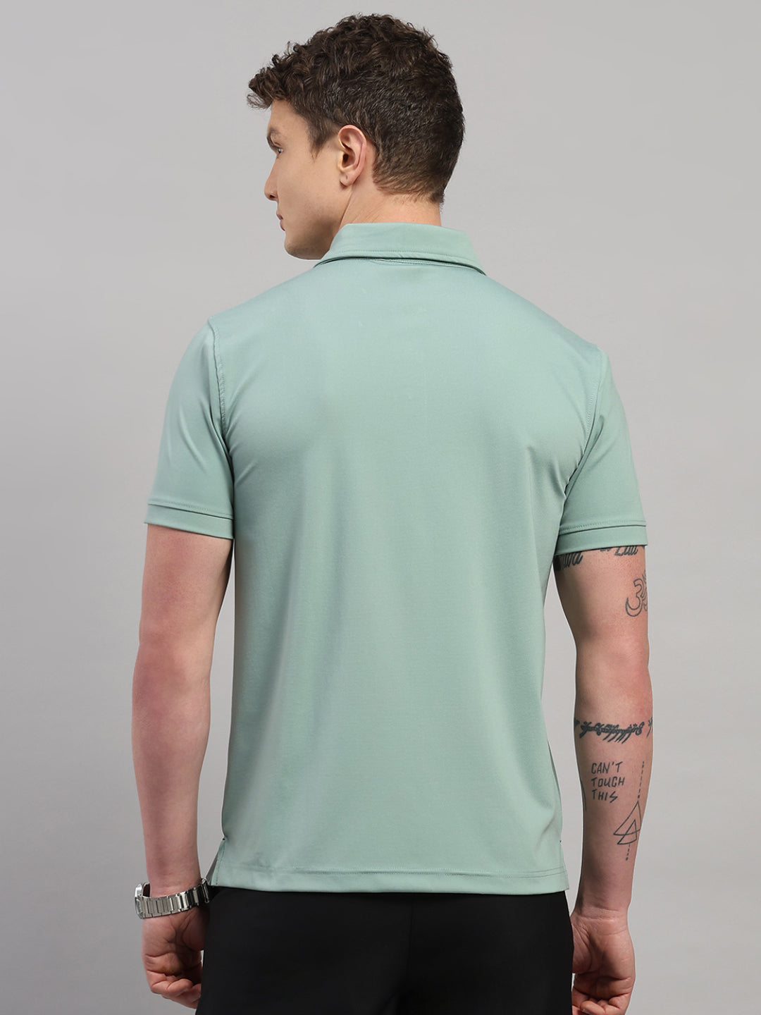 Sage Green Elite-Classic Fit Polo T-Shirt by Reverse