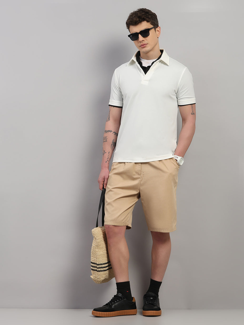 White Elite-Classic Fit Polo T-shirt by Reverse