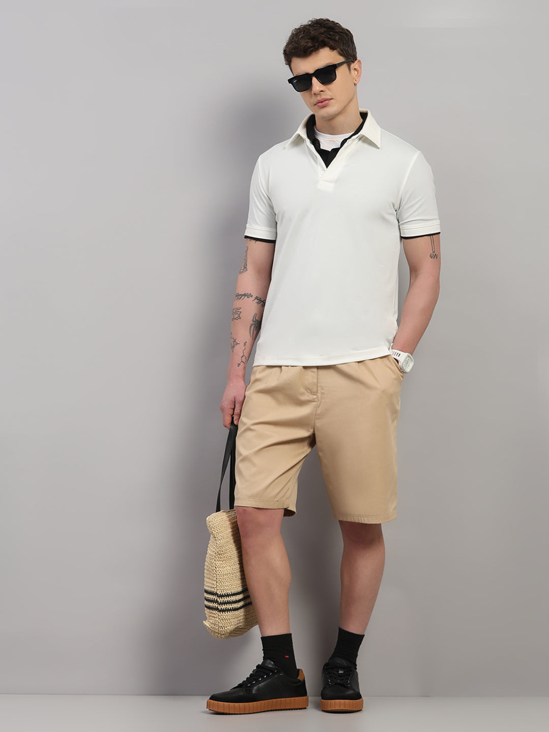 White Elite-Classic Fit Polo T-shirt by Reverse
