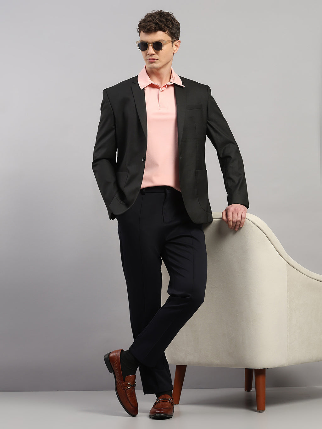 Light Pink Elite-Classic Fit Polo T-Shirt by Reverse