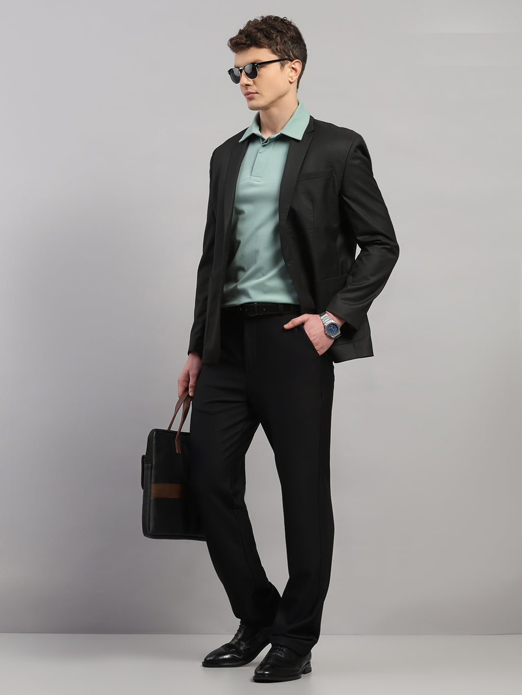 Sage Green Elite-Classic Fit Polo T-Shirt by Reverse