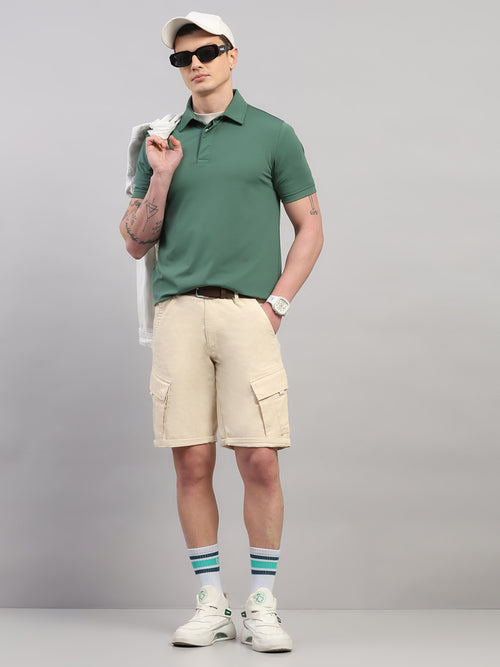 Bottle Green Elite-Classic Fit Polo T-Shirt by Reverse