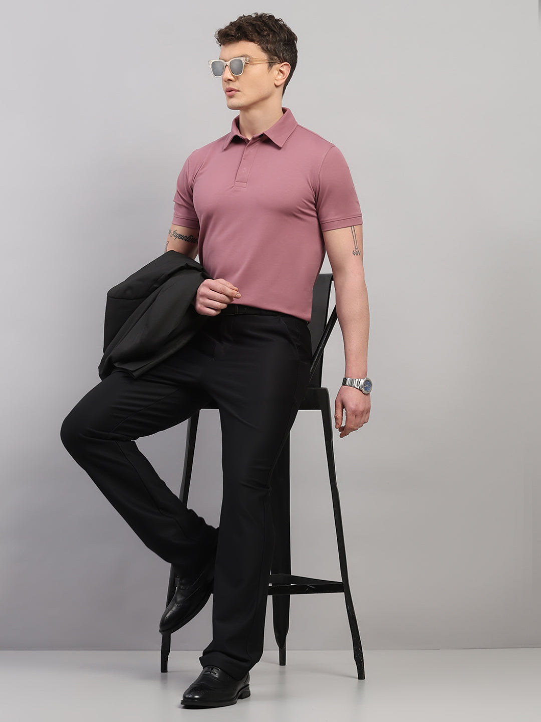 Lavender Elite-Classic Fit Polo T-Shirt by Reverse