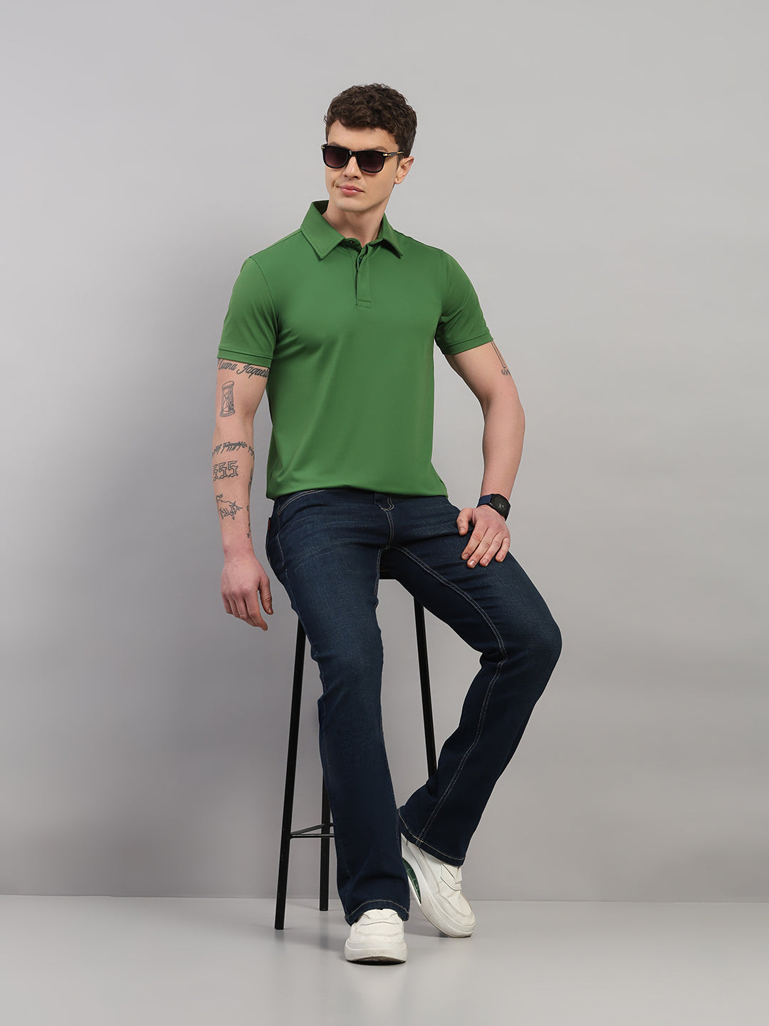 Forest Green Elite-Classic Fit Polo T-Shirt by Reverse