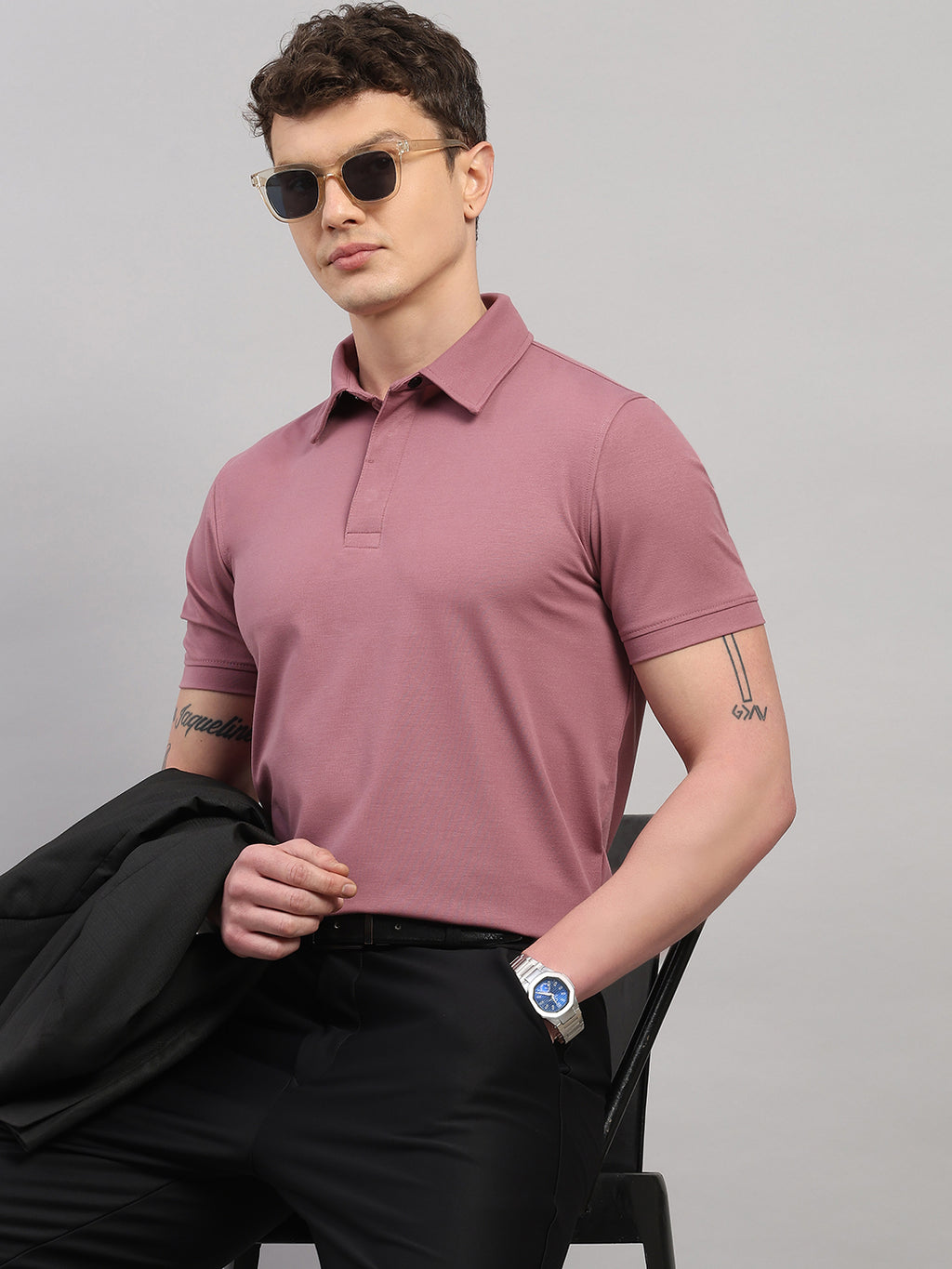 Lavender Elite-Classic Fit Polo T-Shirt by Reverse