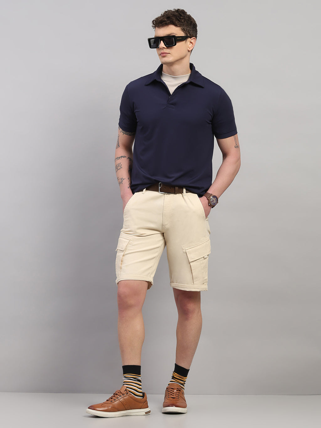 Navy Blue Elite-Classic Fit Polo T-Shirt by Reverse
