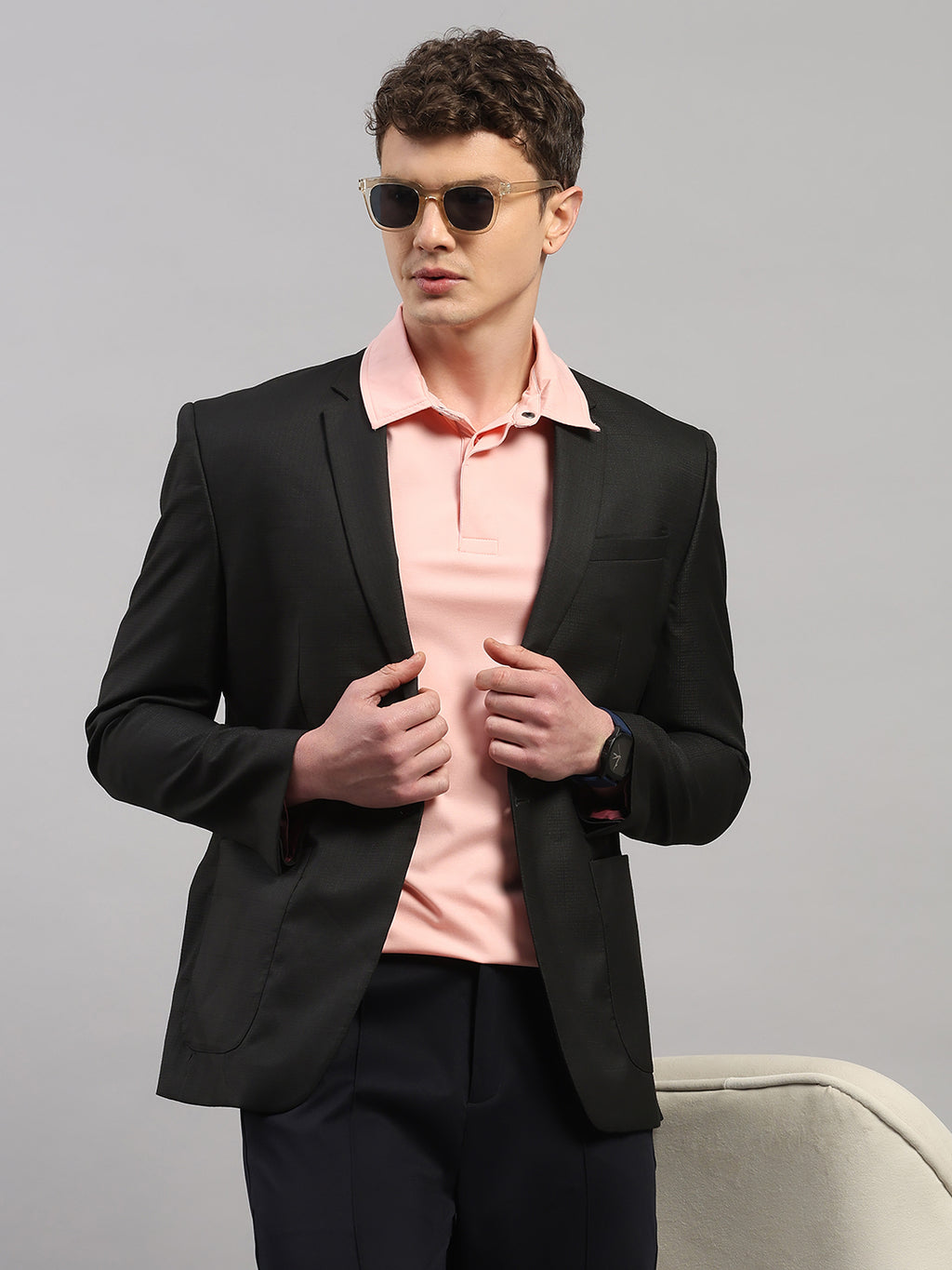 Light Pink Elite-Classic Fit Polo T-Shirt by Reverse