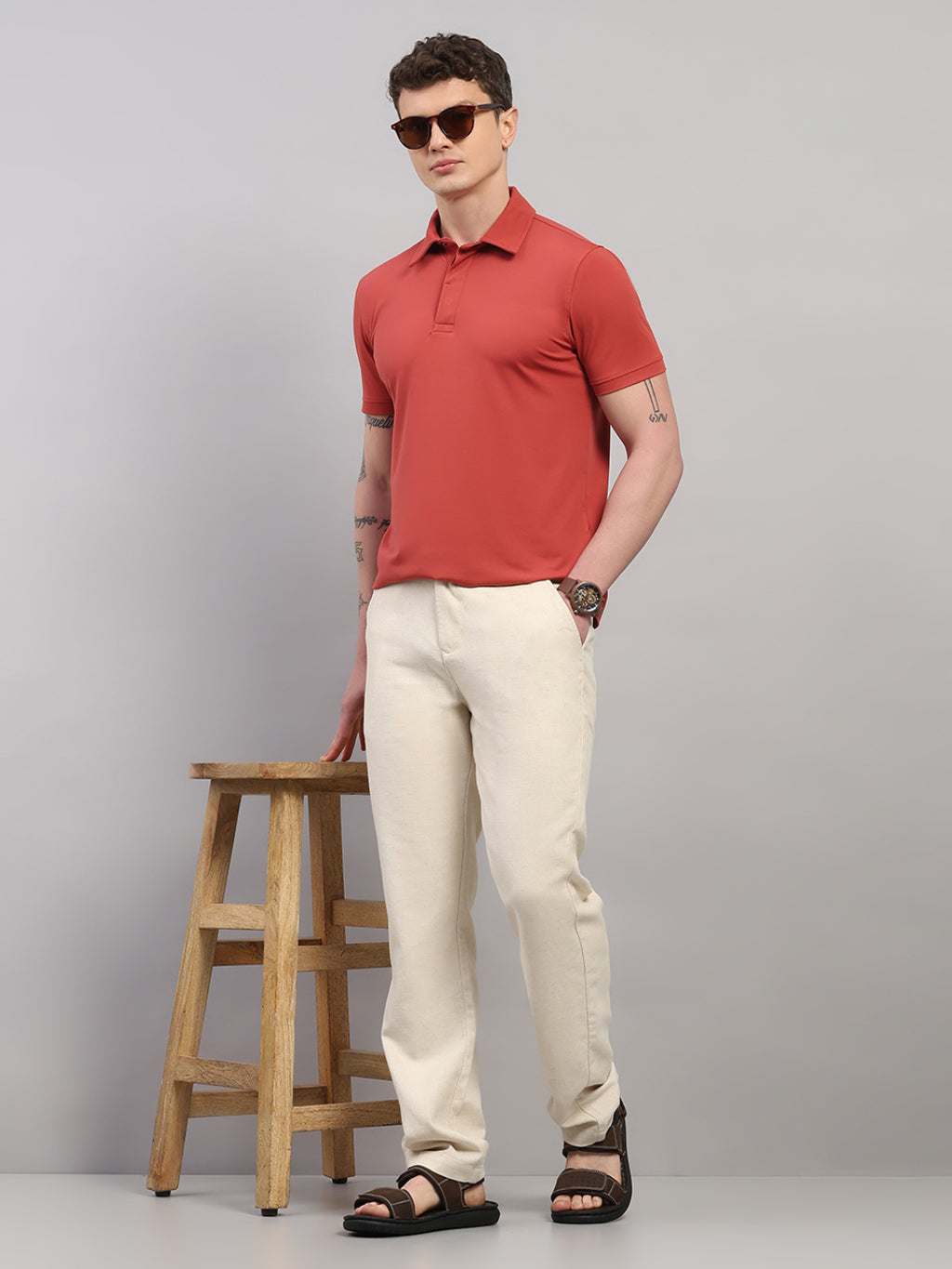 Haute Red Elite-Classic Fit Polo T-Shirt by Reverse