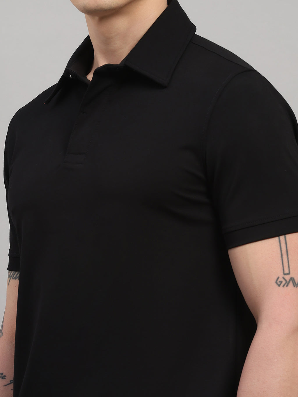 Black Elite-Classic Fit Polo T-Shirt by Reverse