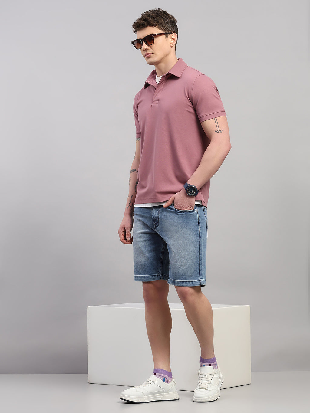 Lavender Elite-Classic Fit Polo T-Shirt by Reverse