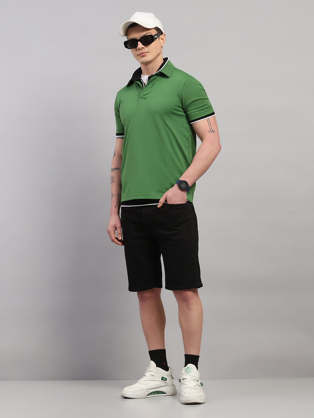Forest Green Elite-Classic Fit Polo T-Shirt by Reverse