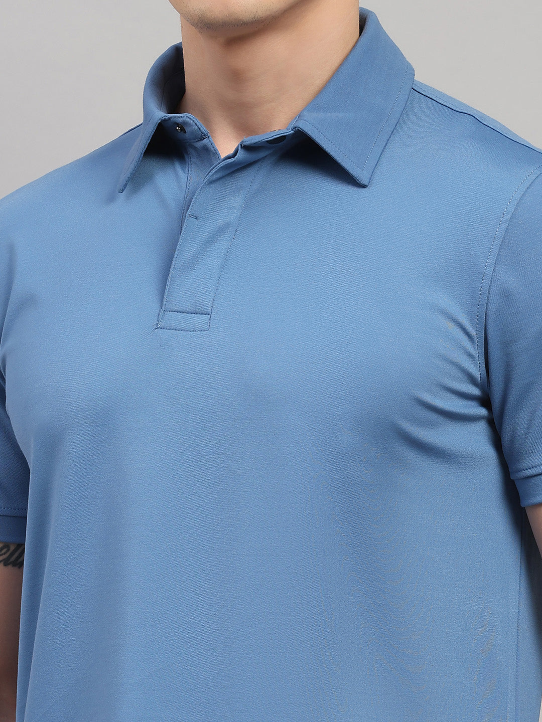 Steel Blue Elite-Classic Fit Polo T-Shirt by Reverse