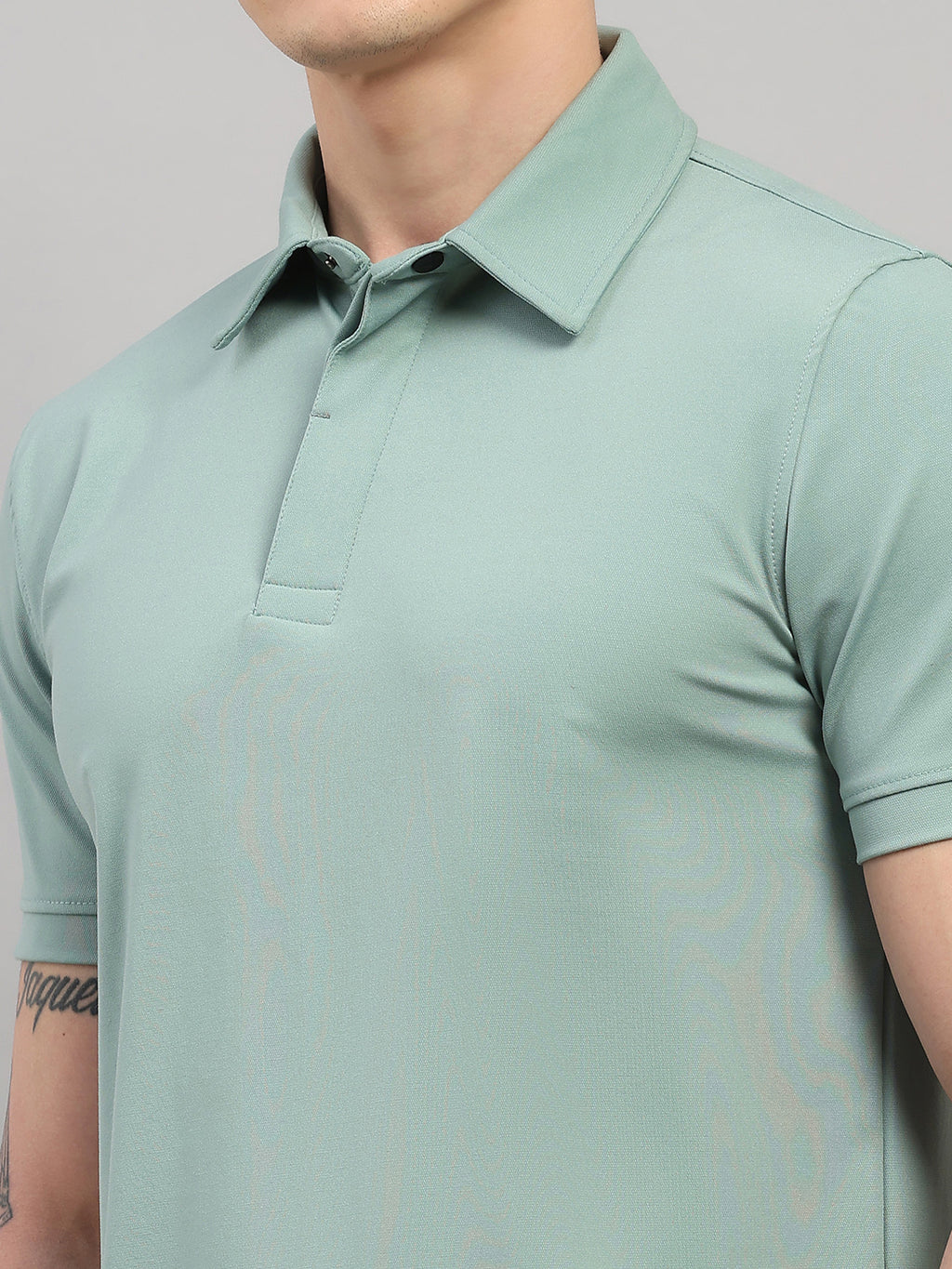 Sage Green Elite-Classic Fit Polo T-Shirt by Reverse
