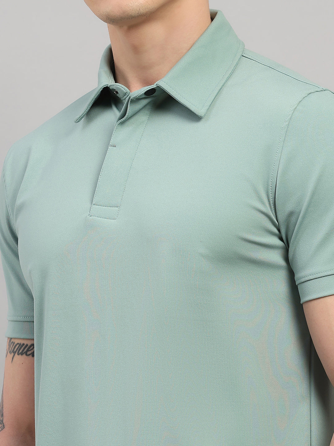 Sage Green Elite-Classic Fit Polo T-Shirt by Reverse
