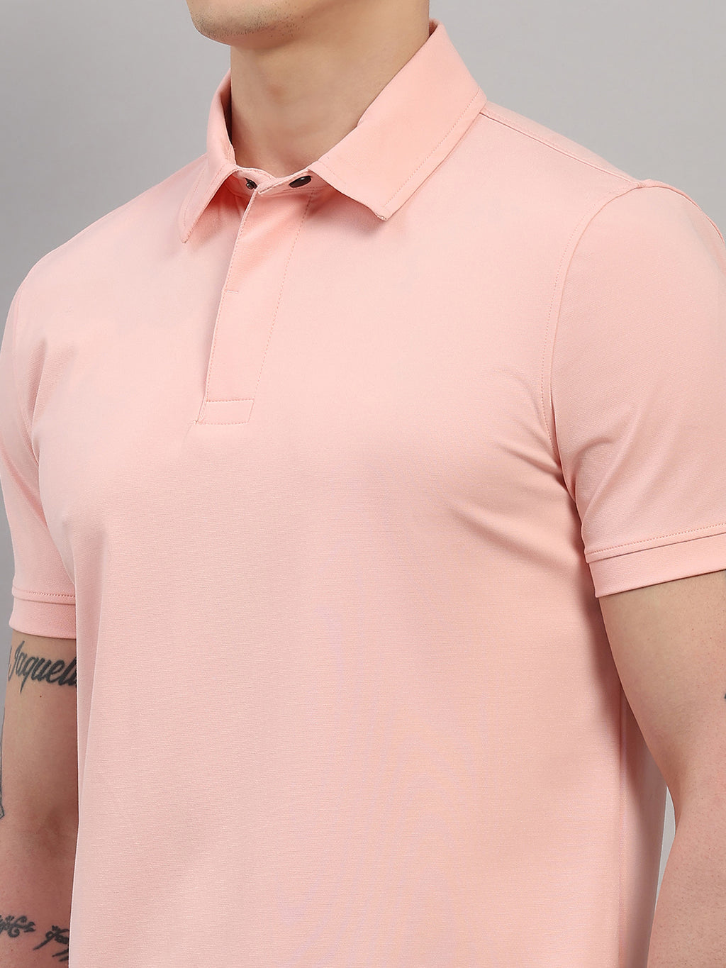 Light Pink Elite-Classic Fit Polo T-Shirt by Reverse