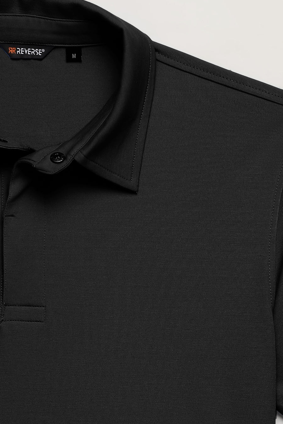 Solid Black Men's Polo T-Shirt