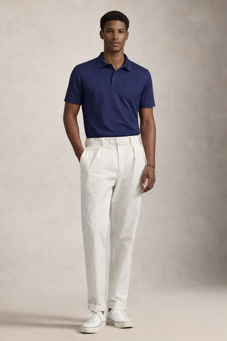 Dark Blue Men's Polo T-Shirt