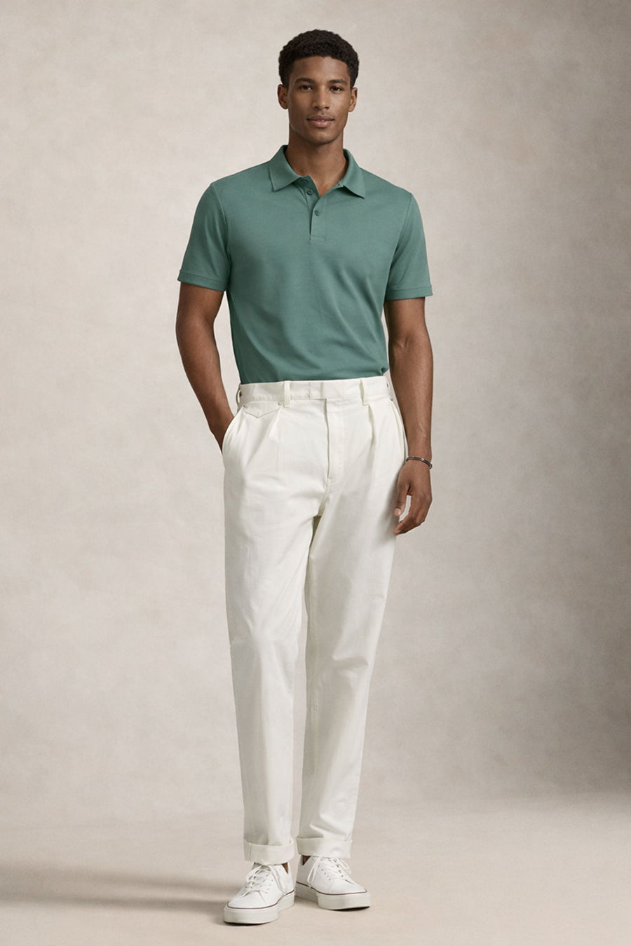 Light Green Men's Polo T-Shirt