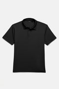 Solid Black Men's Polo T-Shirt