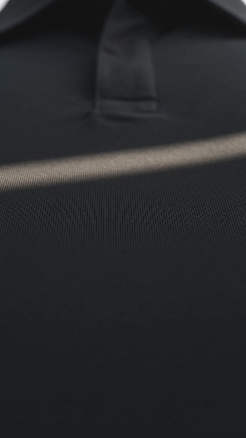 Black Elite-Classic Fit Polo T-Shirt by Reverse